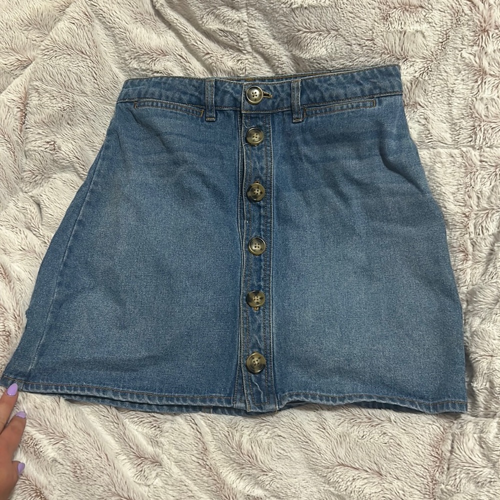 Francesca button down denim skirt